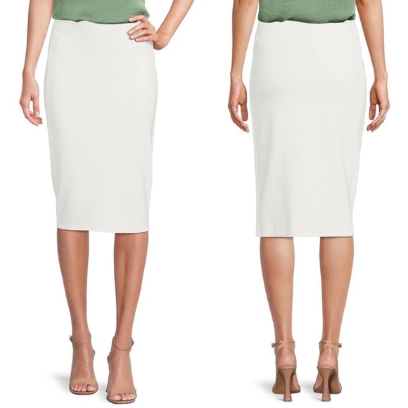 Vince Camuto cream Ponte pencil skirt stretchy S - Picture 11 of 11